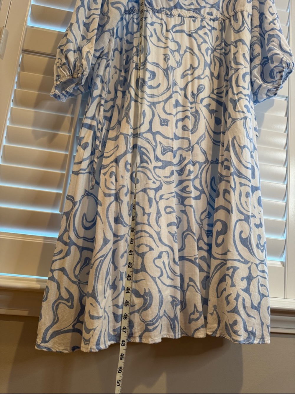Girl and the sun Light Blue and White dress, women’s size medium - Picture 11 of 16
